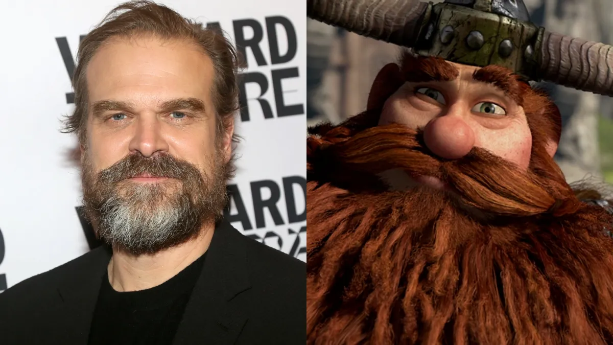 David Harbour and Stoick the Vast from How To Train Your Dragon