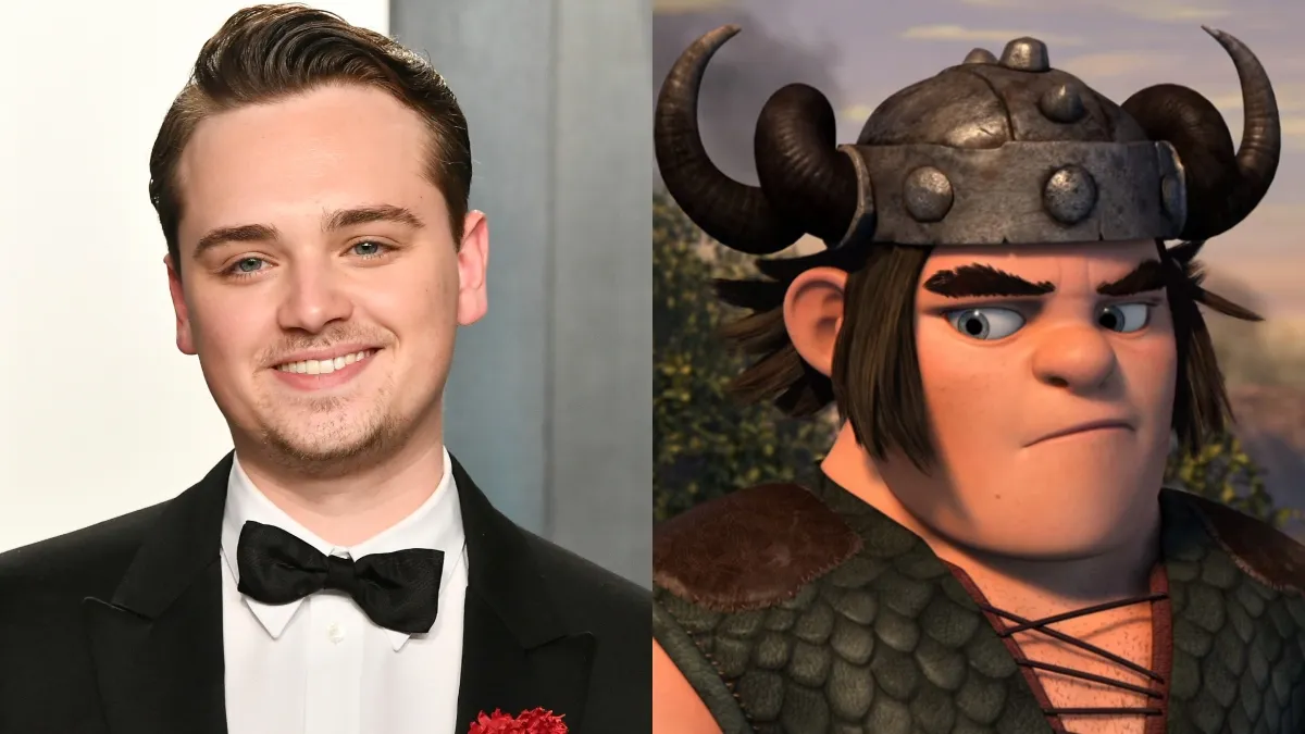 Dean-Charles Chapman and Snotlout from How To Train Your Dragon