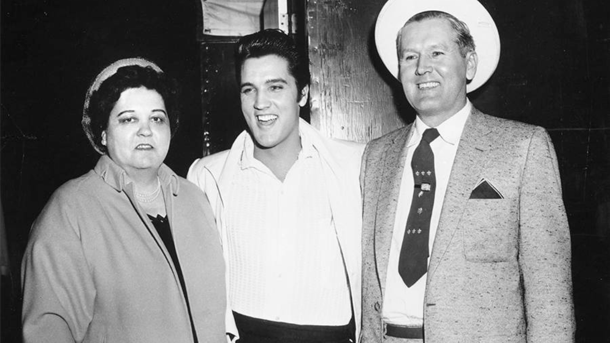 Elvis Presley with family