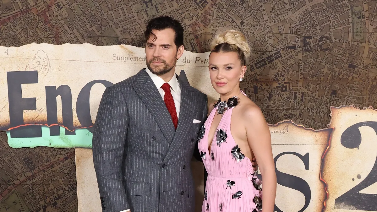 Henry Cavill and Millie Bobby Brown at the Netflix's "Enola Holmes 2" World Premiere