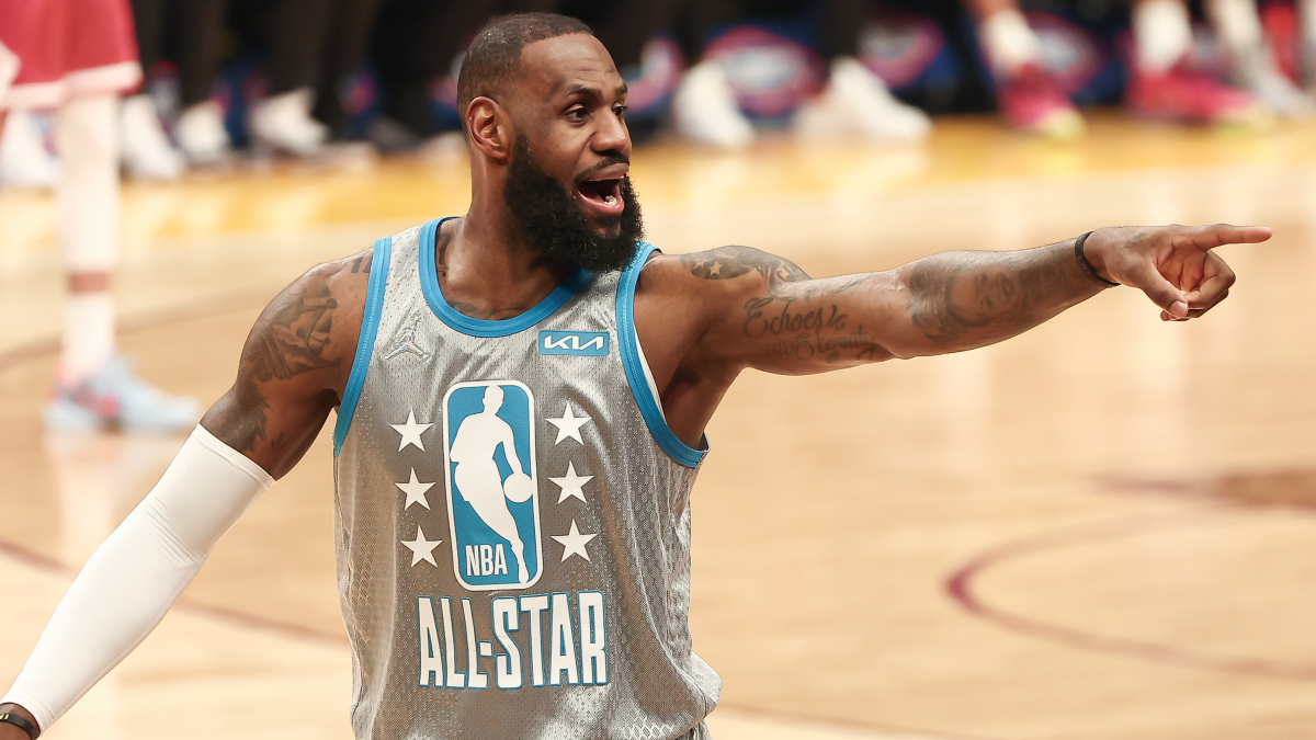 LeBron James in a game vs Team Durant at the 2022 NBA All-Star Game
