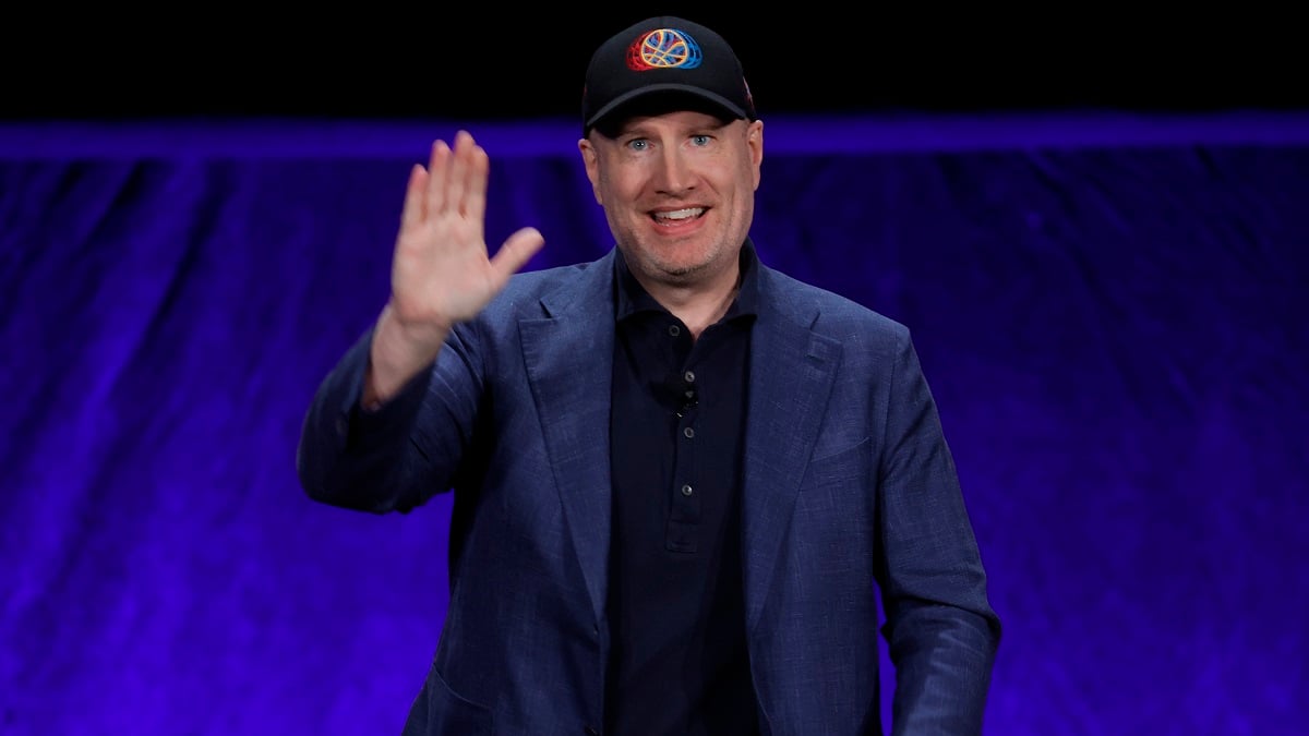 LAS VEGAS, NEVADA - APRIL 27: Kevin Feige, President of Marvel Studios speaks onstage during CinemaCon 2022 - The Walt Disney Studios Motion Pictures Presentation at The Colosseum at Caesars Palace during CinemaCon, the official convention of the National Association of Theatre Owners, on April 27, 2022 in Las Vegas, Nevada.