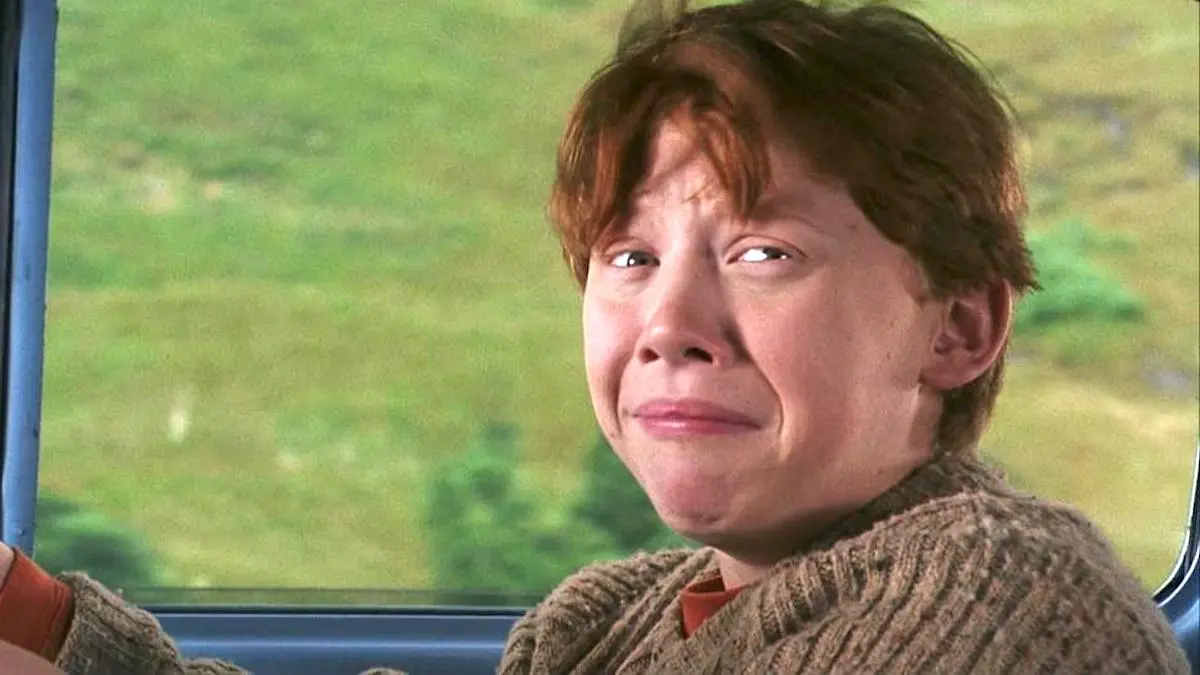 Rupert Grint como Ron Weasley em 'Harry Potter e a Câmara Secreta'