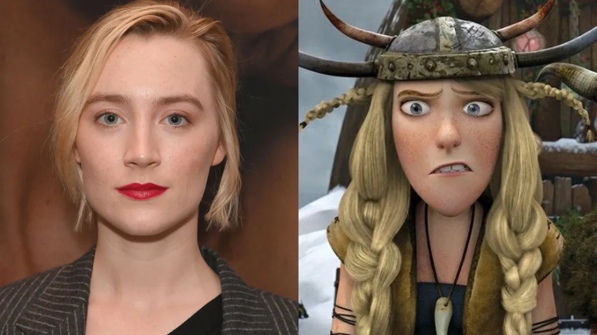 Saoirse Ronan and Ruffnut from How To Train Your Dragon