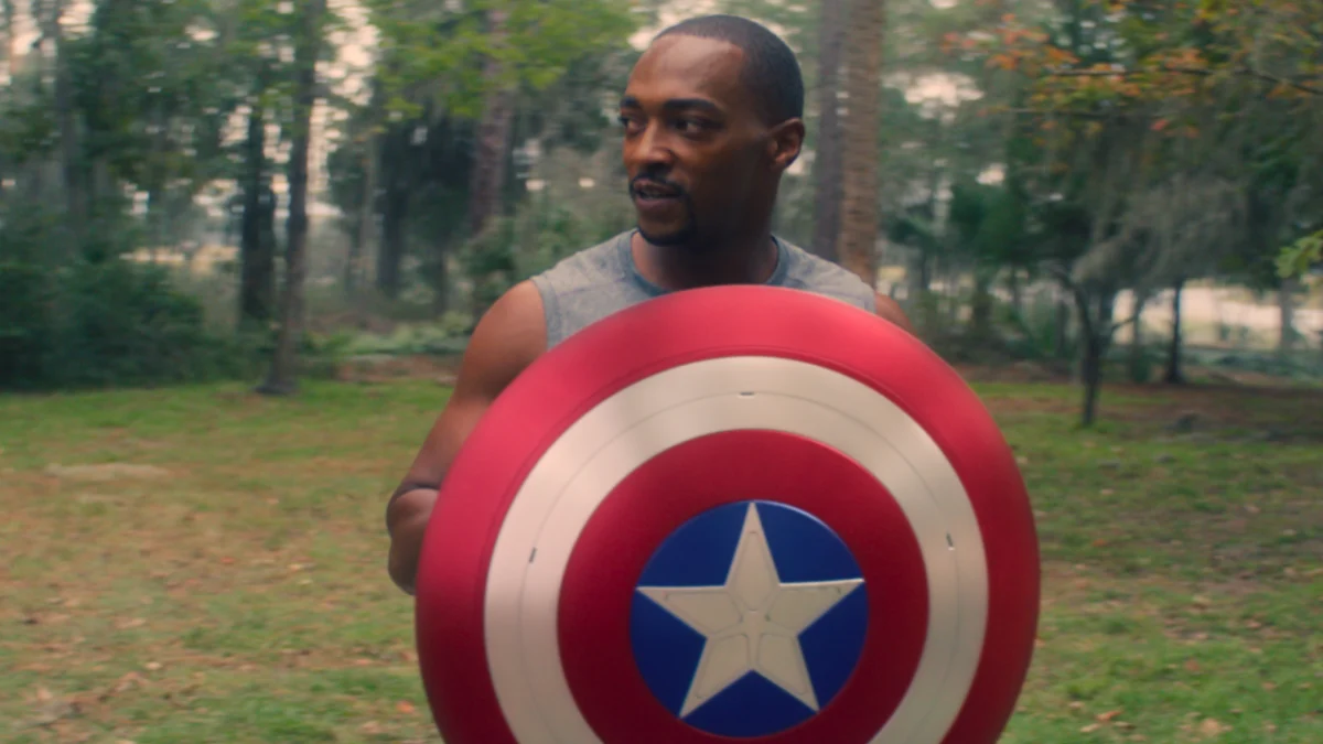 Anthony Mackie as Sam Wilson (Falcon/Captain America) in 'The Falcon and the Winter Soldier'.