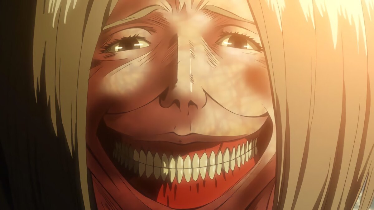 The Smilling Titan from 'Attack on Titan'