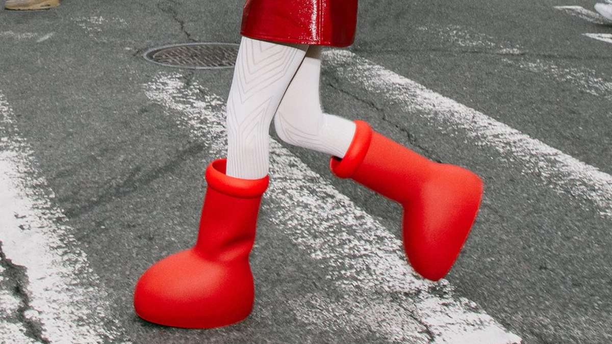 MSCHF's big red Astro boots take inspiration from one particular anime