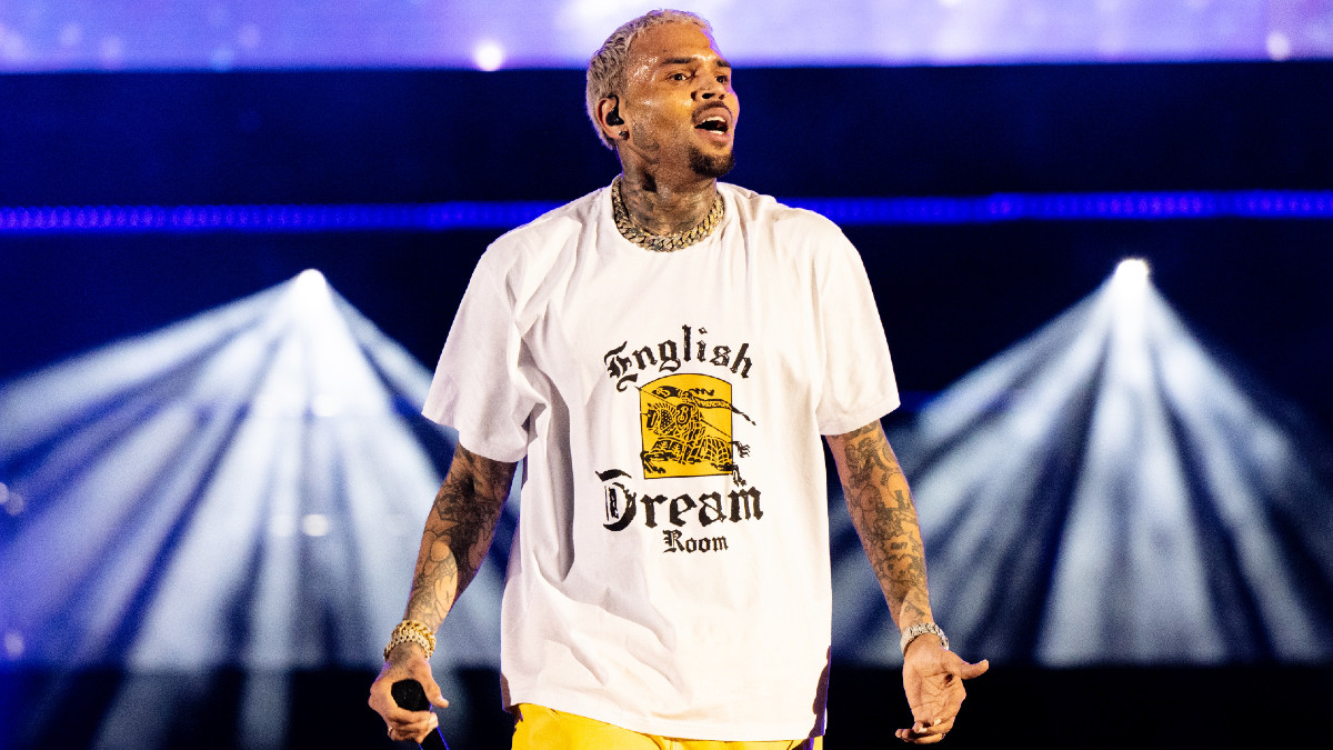 Singer Chris Brown performs onstage during the 1st annual In My Feelz Festival presented by Umbrella MGMT at Banc of California Stadium on December 17, 2022 in Los Angeles, California.