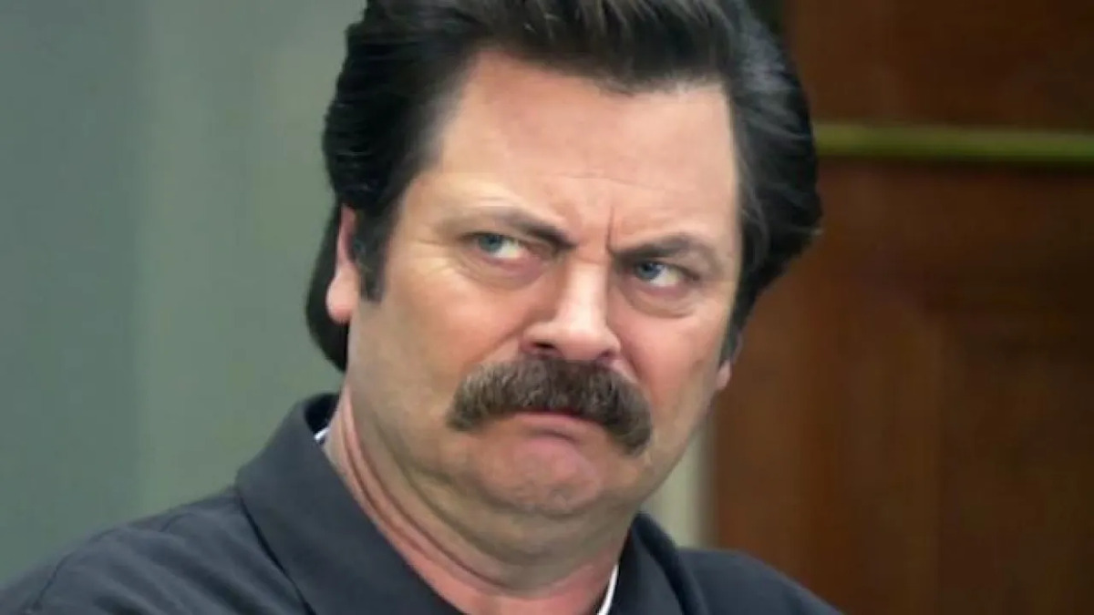 Nick Offerman as Ron Swanson in 'Parks & Recreation'