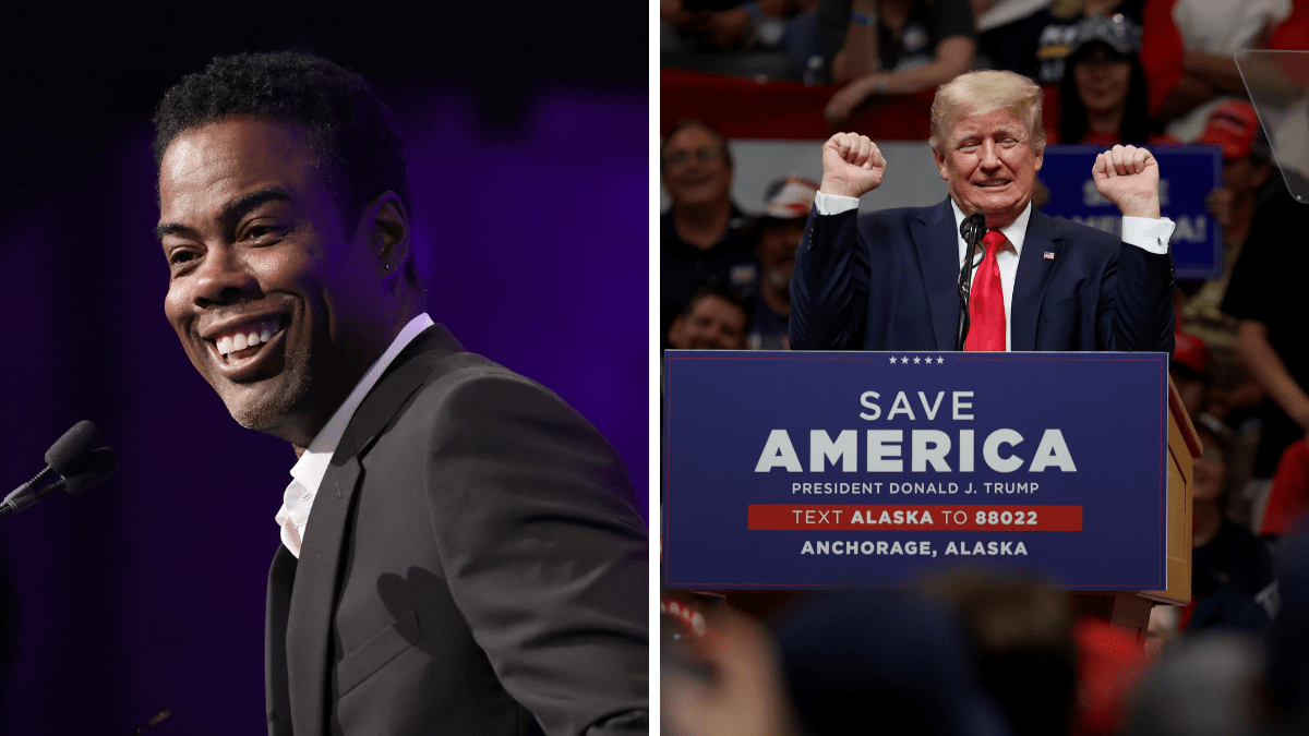 Chris Rock e Donald Trump lado a lado