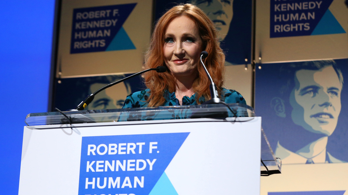 J.K. Rowling accepts an award onstage during the Robert F. Kennedy Human Rights Hosts 2019 Ripple Of Hope Gala