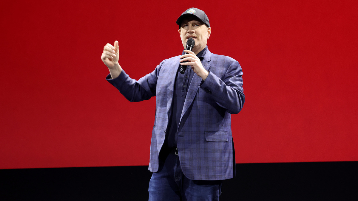 Kevin Feige, President of Marvel Studios and Chief Creative Officer of Marvel, speaks onstage during D23 Expo 2022