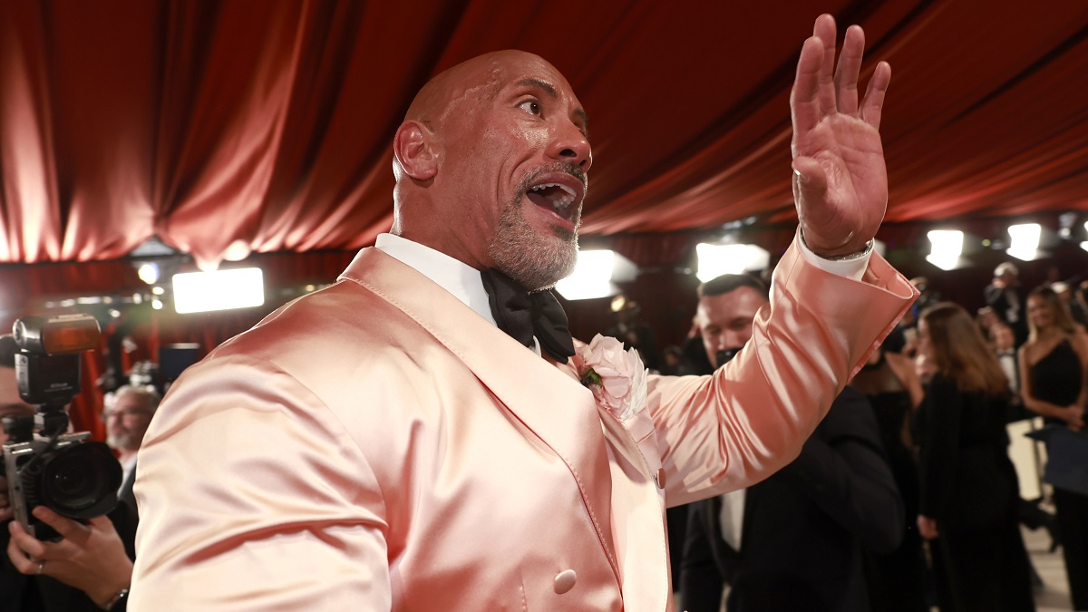 HOLLYWOOD, CALIFORNIA - MARCH 12: Dwayne Johnson attends the 95th Annual Academy Awards on March 12, 2023 in Hollywood, California.