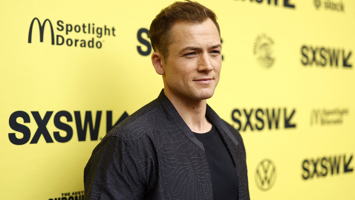 AUSTIN, TEXAS - MARCH 15: Taron Egerton, attends the "Tetris" world premiere at 2023 SXSW Conference and Festivals at The Paramount Theatre on March 15, 2023 in Austin, Texas.
