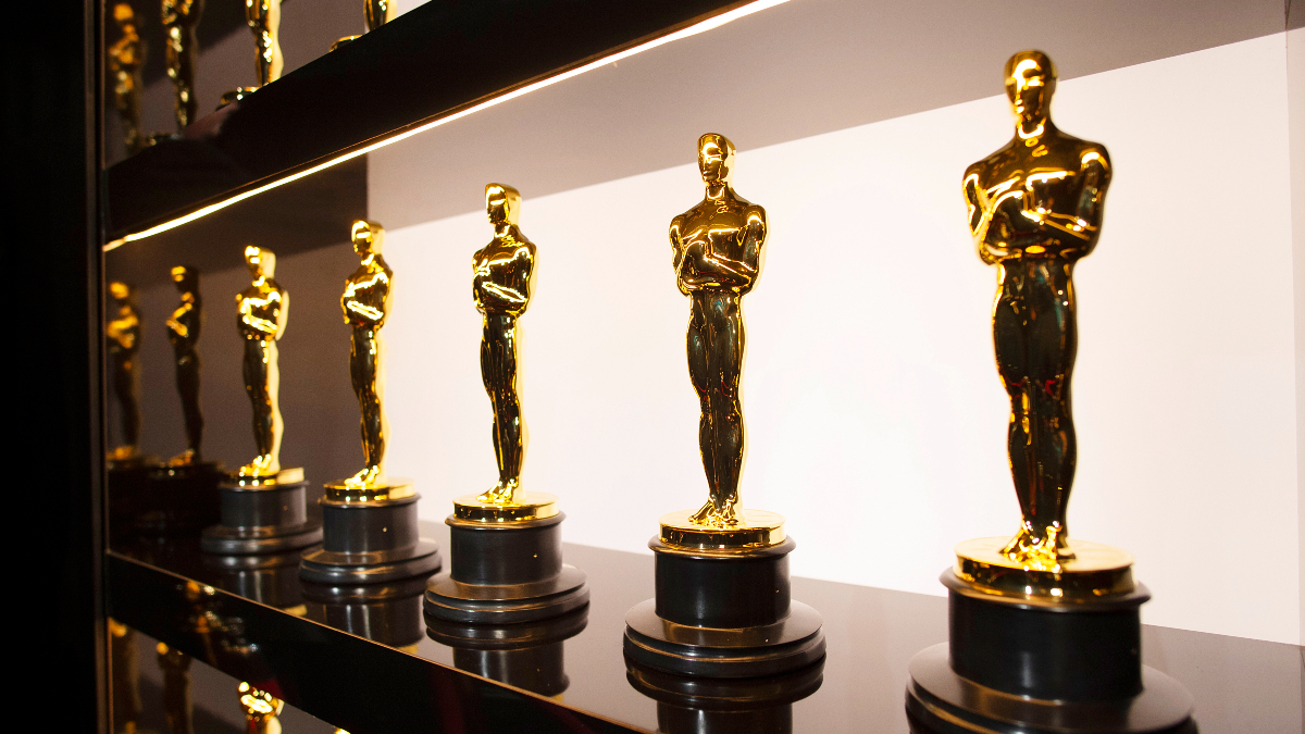 Line of Oscars statuettes - Getty