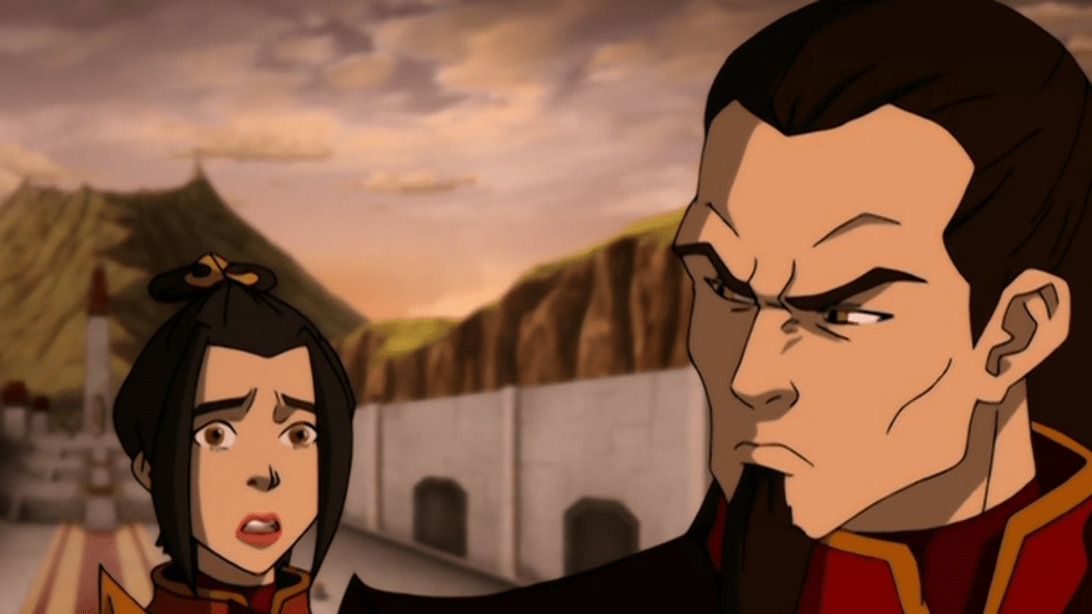 Azula and Fire Lord Ozai in Avatar The Last Airbender