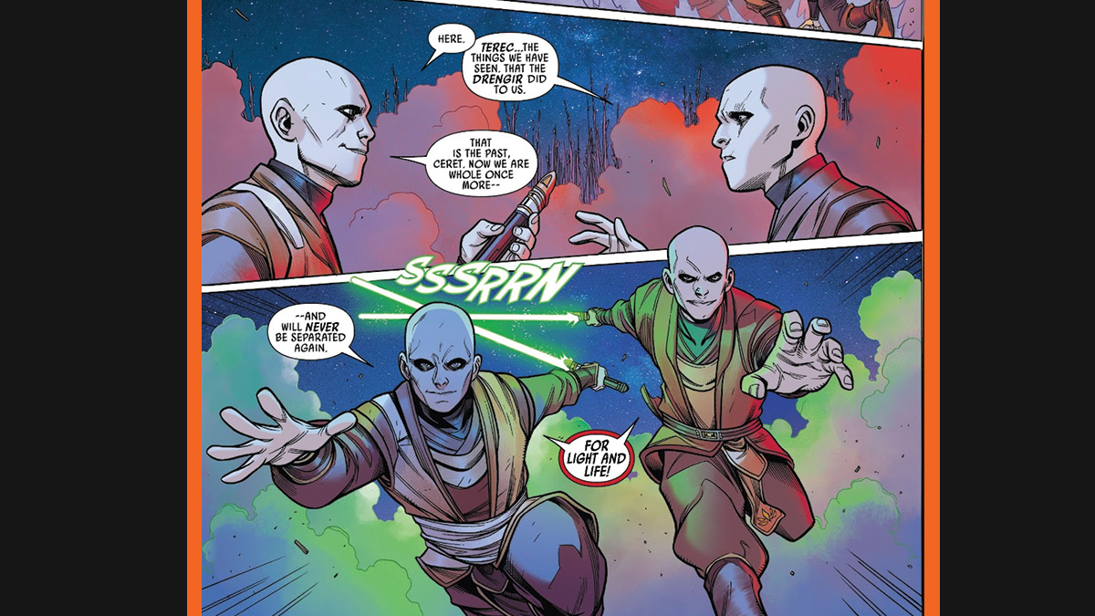 Terec and Ceret as they appear in the High Republic comic series