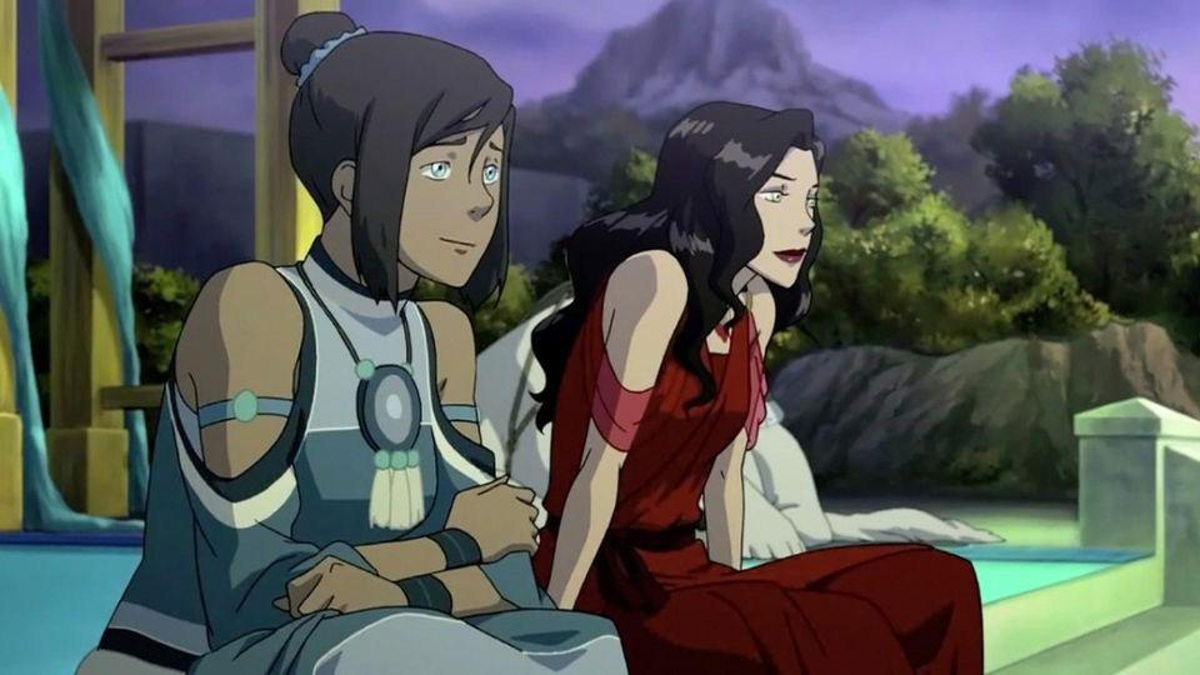 Korra and Asami in season 4 of Avatar: The Legend of Korra