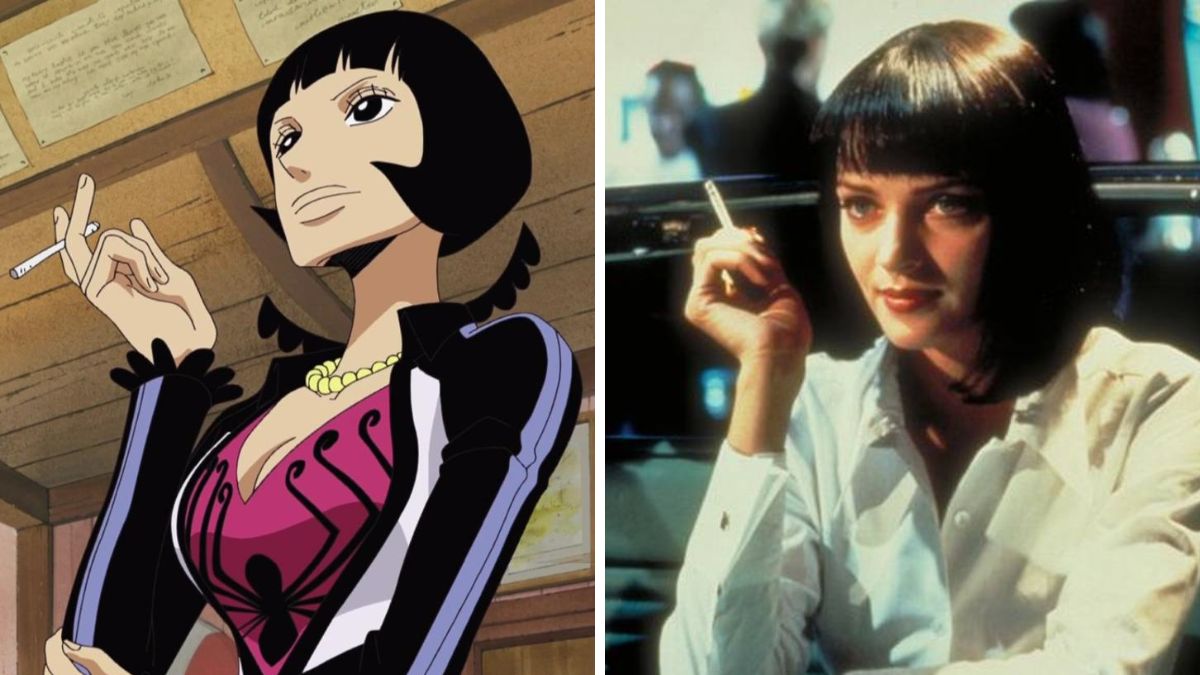 One Piece's Shakky and Uma Thurman in Pulp Fiction