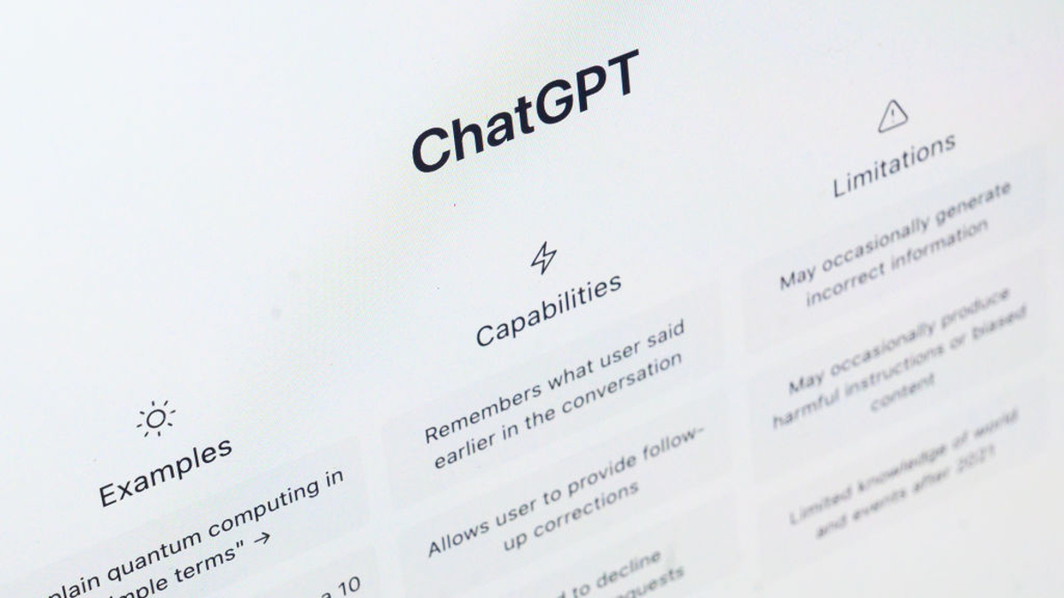 Screengrab of ChatGPT