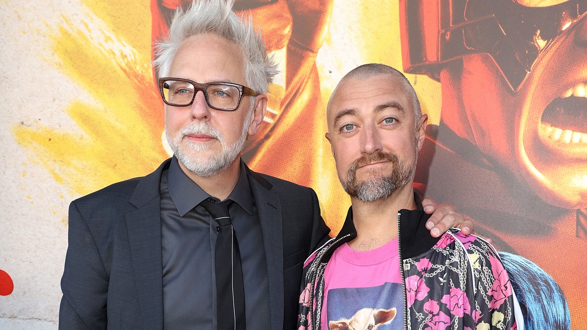 LOS ANGELES, CALIFORNIA - AUGUST 02: (L-R) James Gunn and Sean Gunn attend the Warner Bros. premiere of "The Suicide Squad" at Regency Village Theatre on August 02, 2021 in Los Angeles, California.