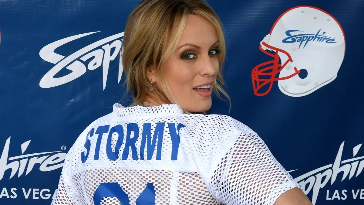 LAS VEGAS, NV - FEBRUARY 04: Adult film actress/director Stormy Daniels hosts a Super Bowl party at Sapphire Las Vegas Gentlemen's Club on February 4, 2018 in Las Vegas, Nevada.