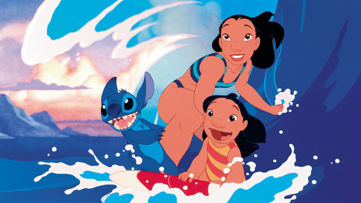 Tia Carrere, Daveigh Chase, and Chris Sanders in Lilo & Stitch (2002)