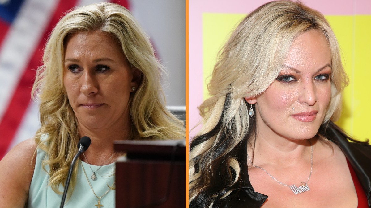 Marjorie Taylor Greene and Stormy Daniels - Getty