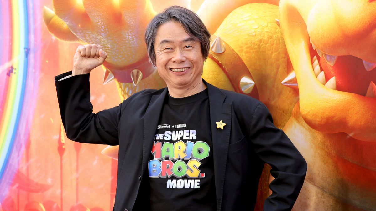 Shigeru Miyamoto at 'Super Mario Bros. Movie' premiere.