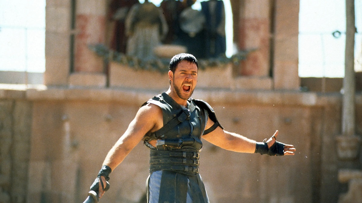 Russell Crowe as the titular gladiator in Ridley Scott's 'Gladiator' (2000)