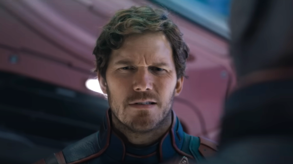 Chris Pratt como Star-Lord como Guardiões da Galáxia Vol.  3