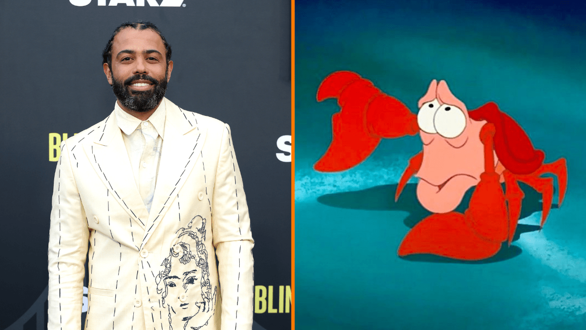 Daveed Diggs at the premiere of 'Blindspotting' season 2 and Sebastian the Crab from Disney's animated film 'The Little Mermaid'