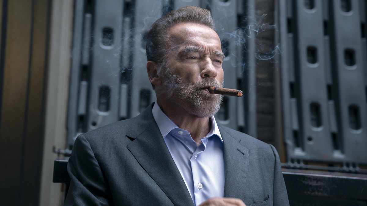 Fubar.  Arnold Schwarzenegger dans le rôle de Luke Brunner dans l'épisode 101 de Fubar.