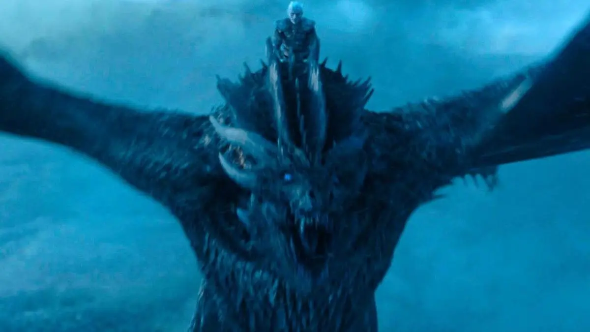 Viserion being controlled by the Night King.
