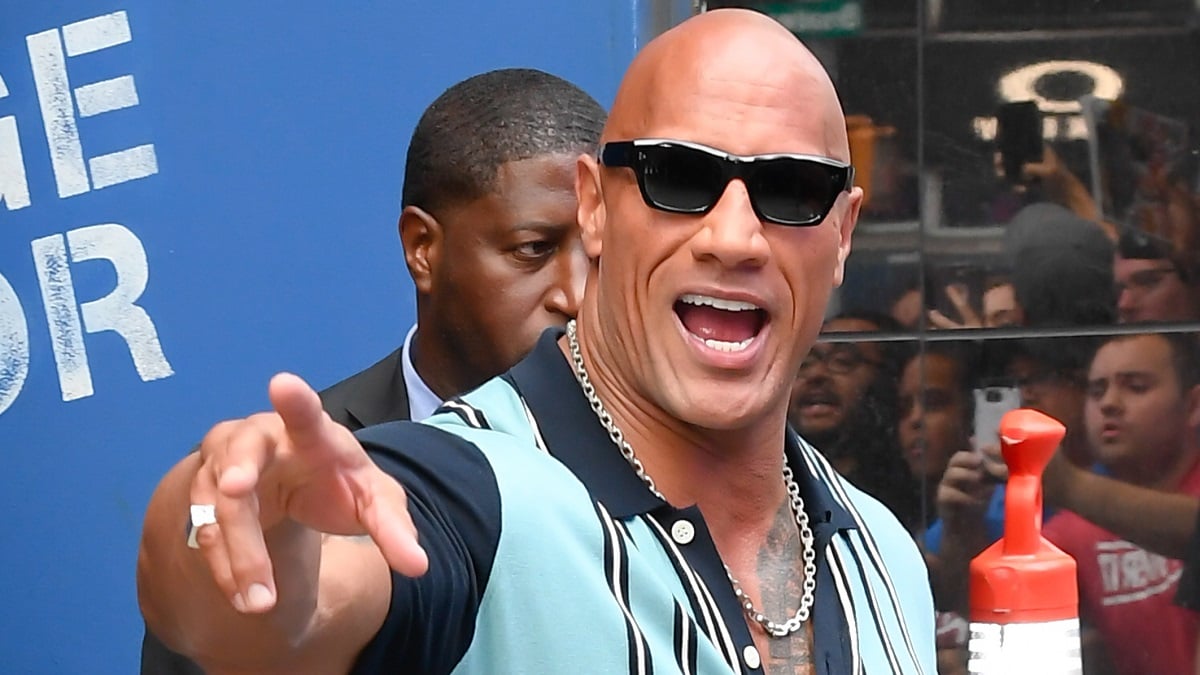 NEW YORK, NY - JULY 31: Dwayne Johnson is seen outside Good Morning America on July 31, 2019 in New York City.