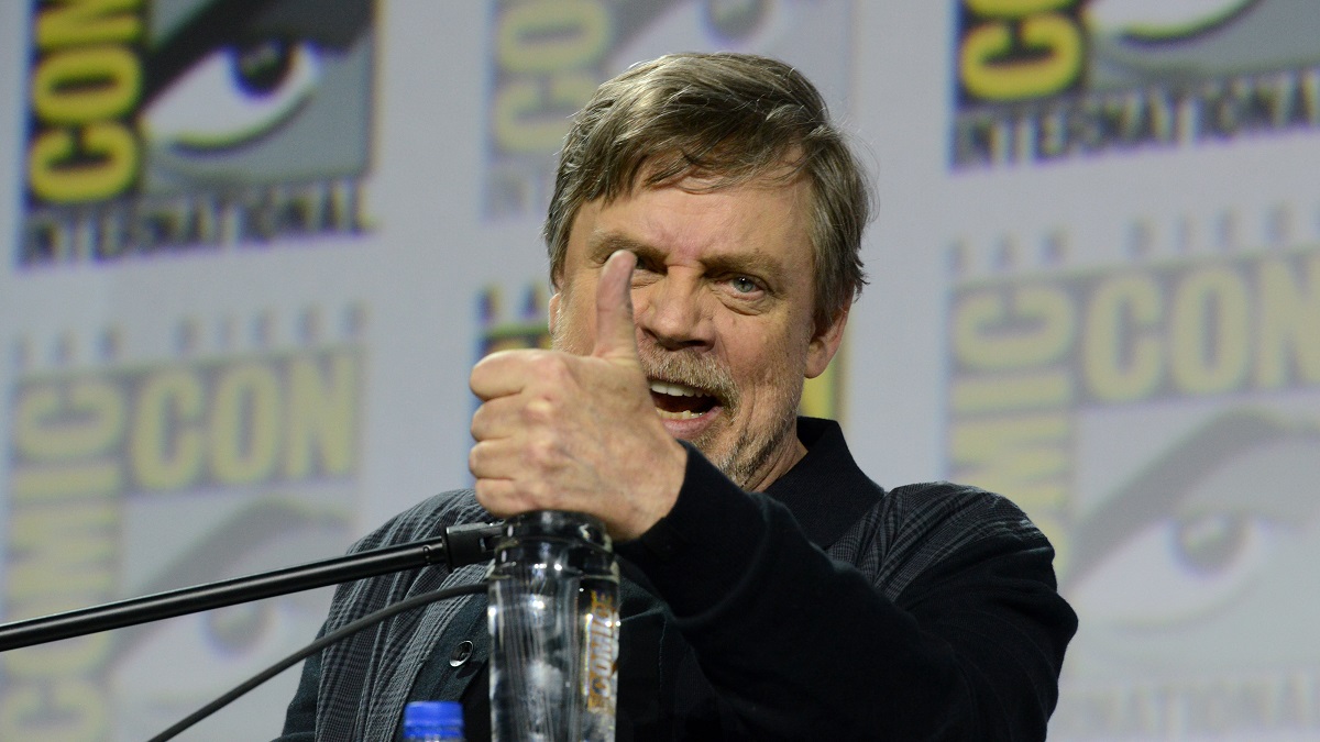 SAN DIEGO, CALIFORNIA - JULY 19: Mark Hamill accepts the Icon award during the Netflix's "The Dark Crystal: Age Of Resistance" Panel during 2019 Comic-Con International at San Diego Convention Center on July 19, 2019 in San Diego, California.