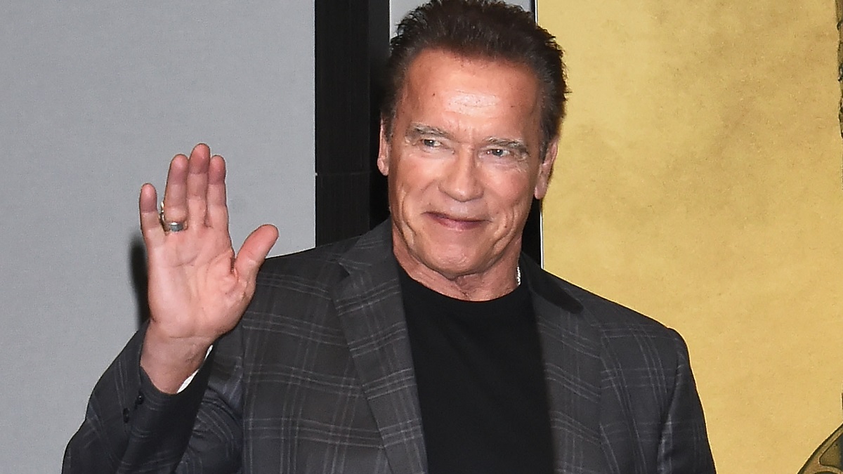 TOKYO, JAPAN - NOVEMBER 05: Arnold Schwarzenegger attends the press conference for the Japan premiere of 'Terminator: Dark Fate' on November 5, 2019 in Tokyo, Japan.