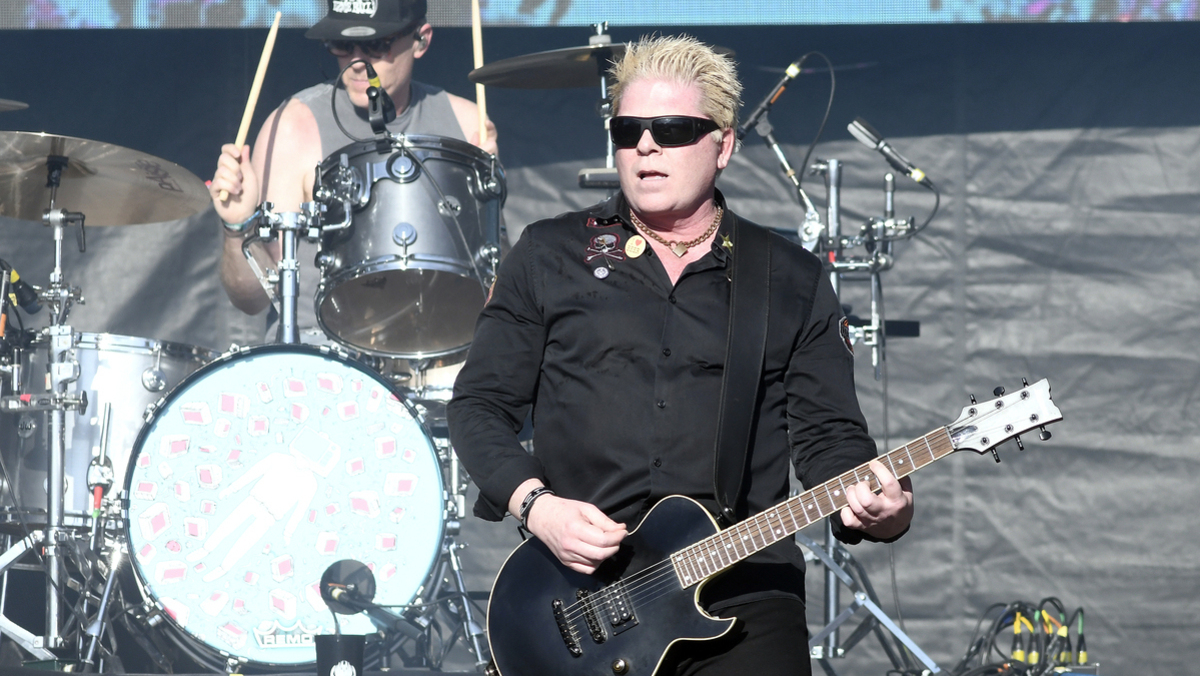 Josh Freese (L) and Dexter Holland of The Offspring perform at Tempe Beach Park on February 25, 2023