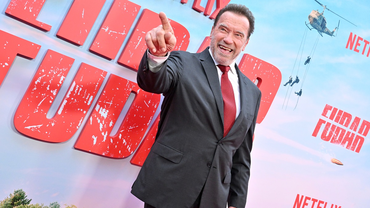 LOS ANGELES, CALIFORNIA - MAY 22: Arnold Schwarzenegger attends the Los Angeles Premiere of Netflix's "FUBAR" at The Grove on May 22, 2023 in Los Angeles, California.