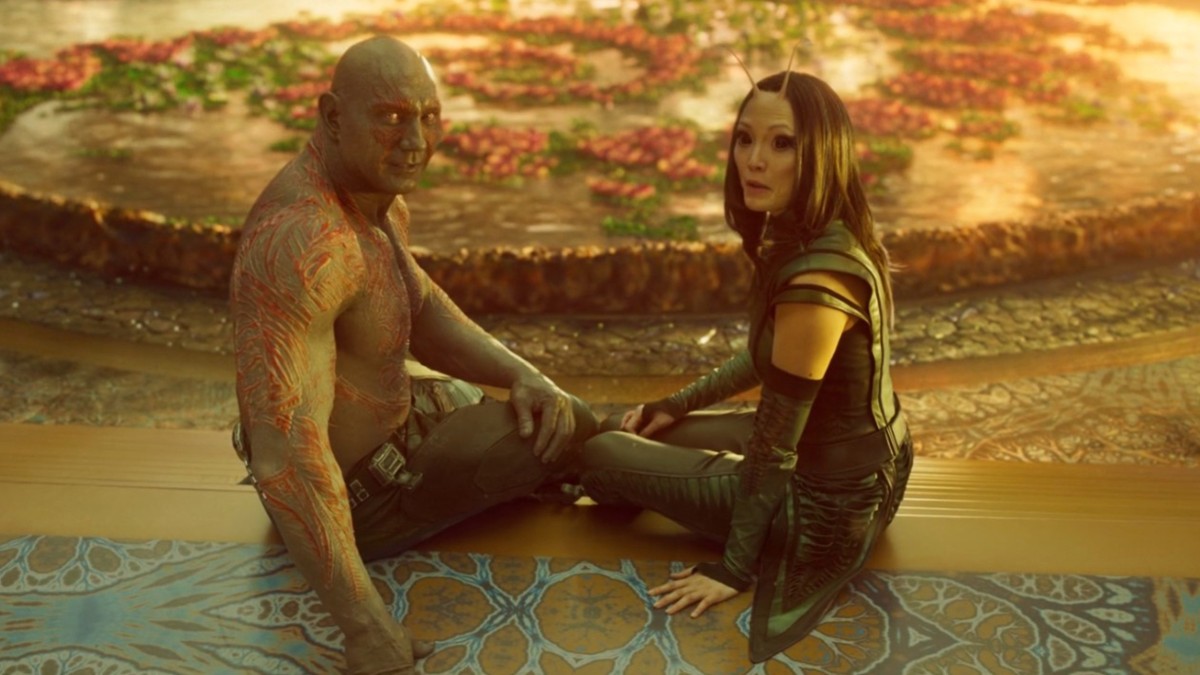 Drax and Mantis in Guardians of the Galaxy Vol. 2