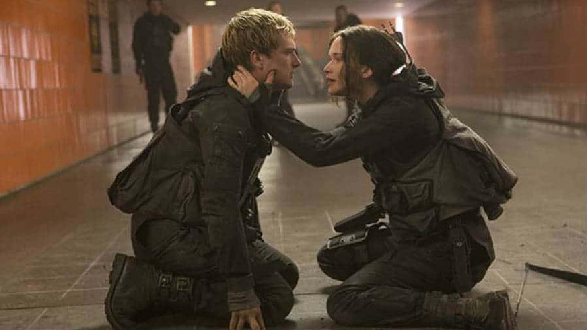 Katniss and Peeta in The Hunger Games