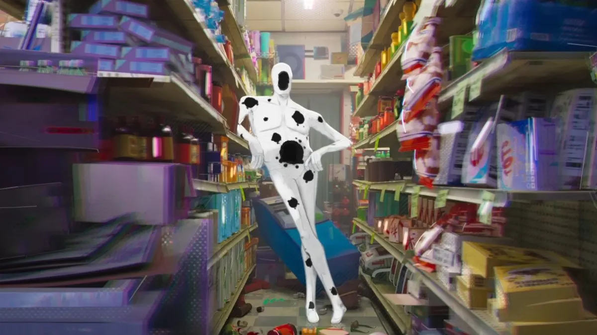 “New ‘Across the Spider-Verse’ Image Reveals Spot’s Darker Appearance.”