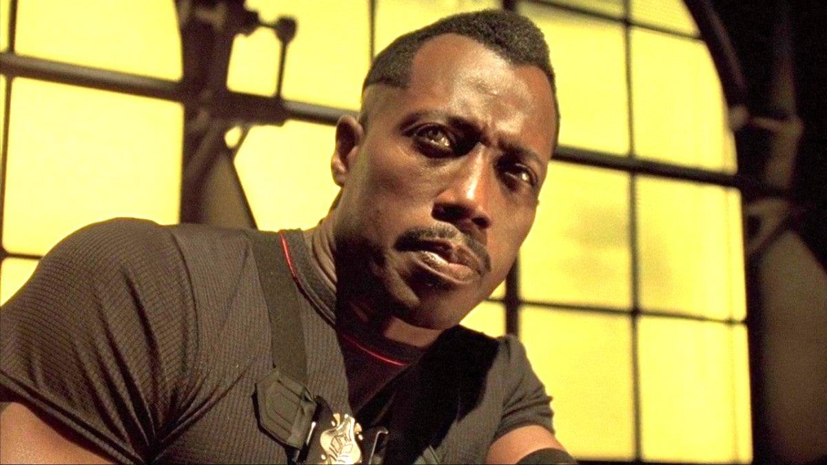 Wesley Snipes as Blade in the movie of the same name. 