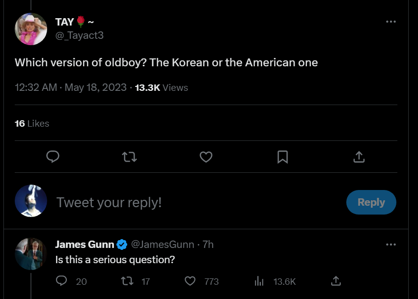 Twitter de James Gunn