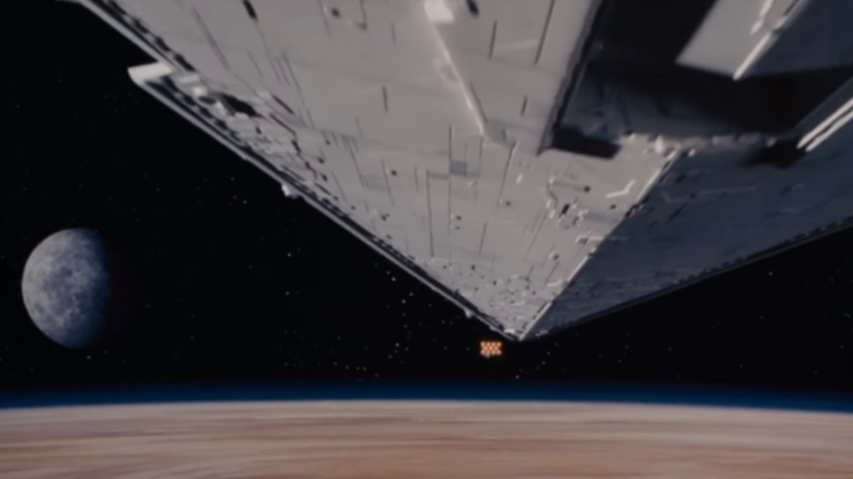 Screenshot of opening shot of ‘Star Wars’