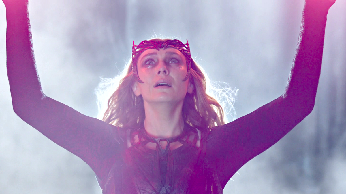 Elizabeth Olsen as Scarlet Witch in Doctor Strange in the Multiverse of Madness .