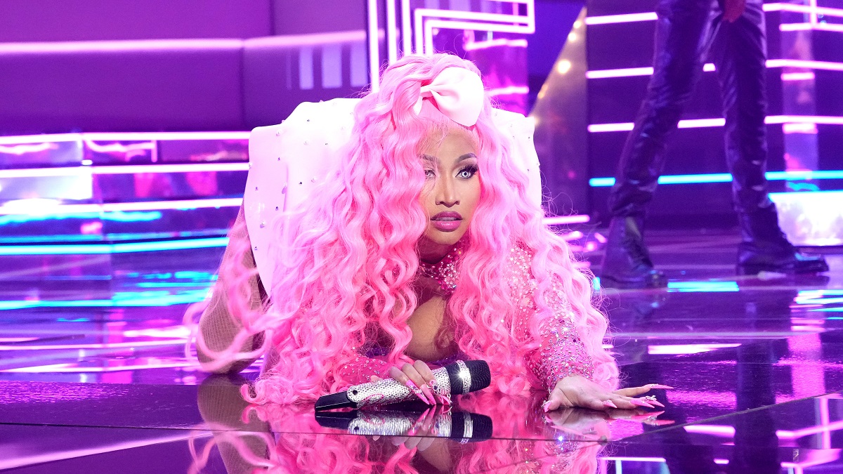 NEWARK, NEW JERSEY - AUGUST 28: Nicki Minaj performs onstage at the 2022 MTV VMAs at Prudential Center on August 28, 2022 in Newark, New Jersey.