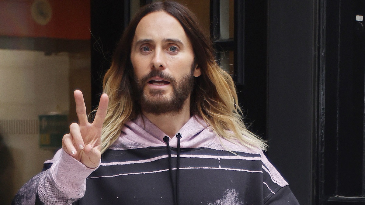 LONDON, ENGLAND - MAY 30: Jared Leto leaving BBC Radio 2 on May 30, 2023 in London, England.