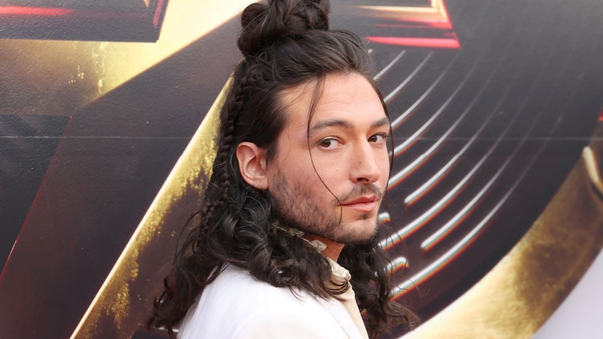 Ezra Miller attends the Los Angeles premiere of Warner Bros. "The Flash" - arrivals at TCL Chinese Theatre on June 12, 2023 in Hollywood, California. (Photo by Leon Bennett/WireImage)