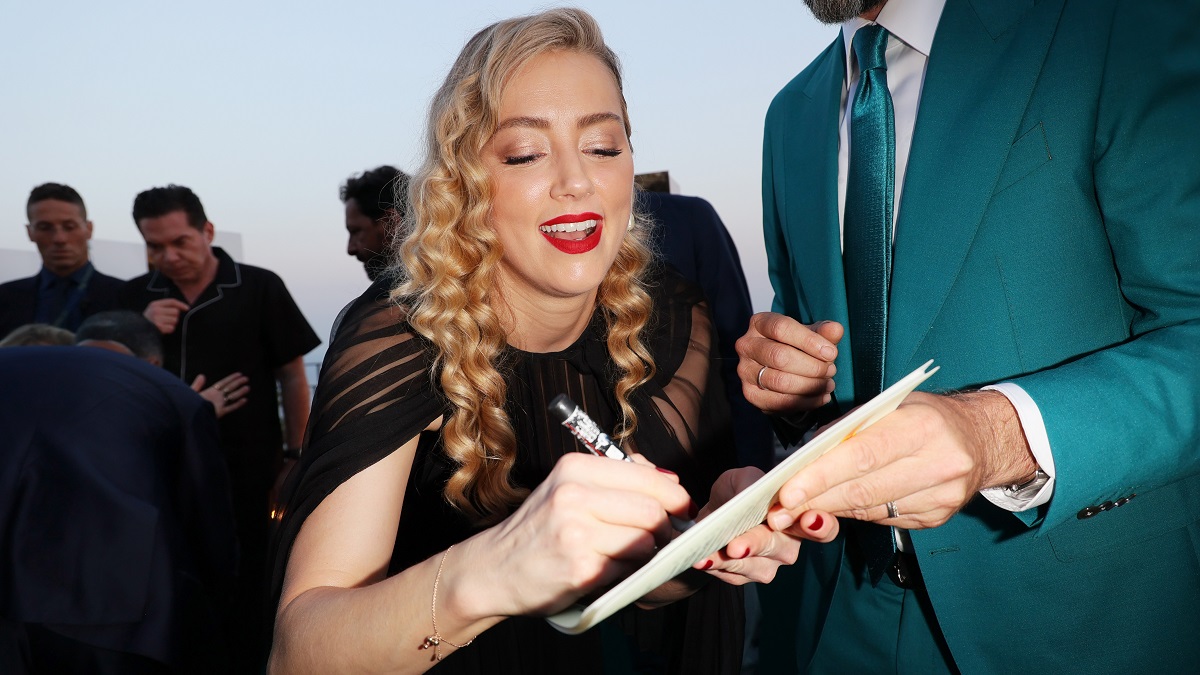 TAORMINA, ITALY - JUNE 24: Amber Heard is seen during the 69th Taormina Film Festival on June 24, 2023 in Taormina, Italy.